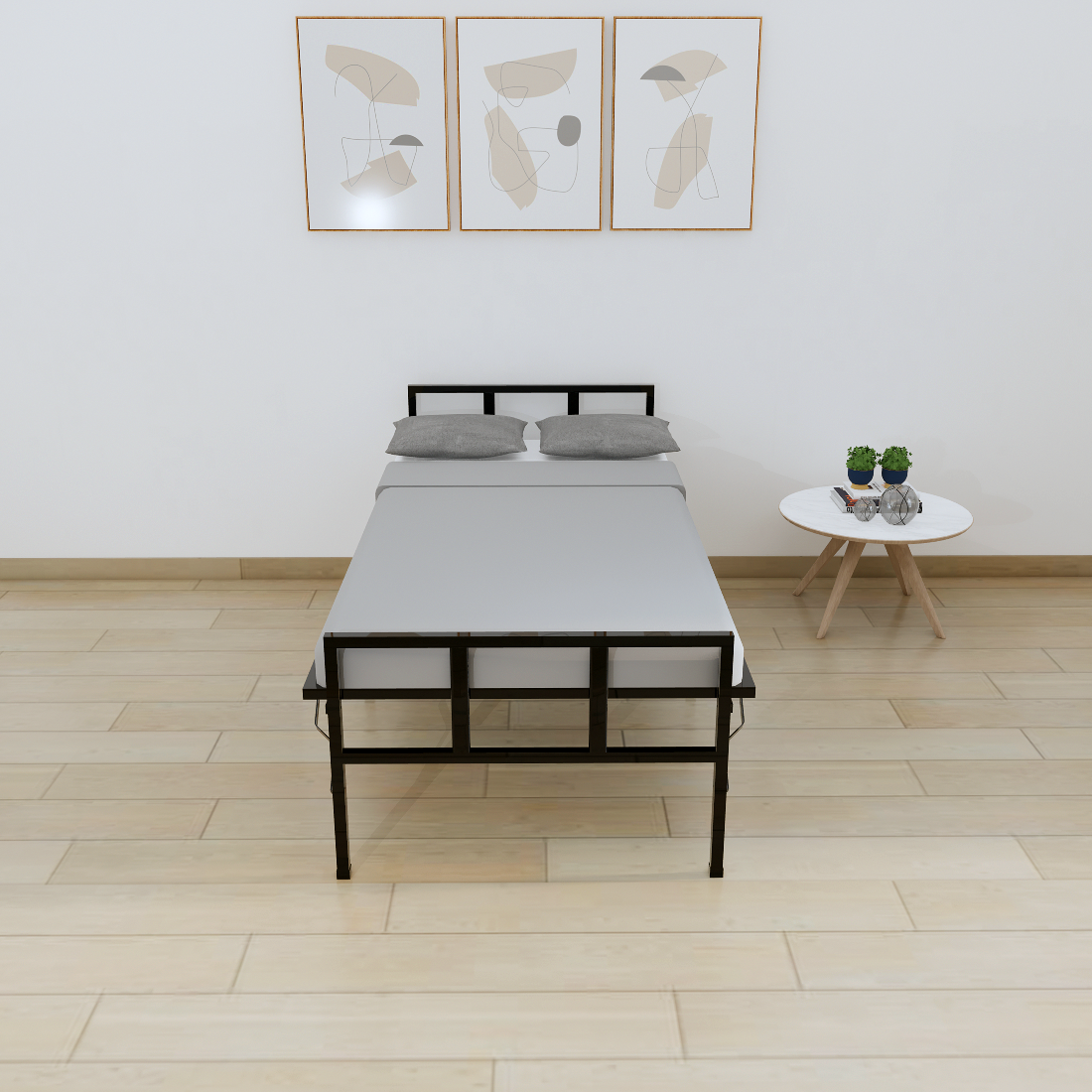 ARLAVYA Folding Metal Single Bed 6'X3'