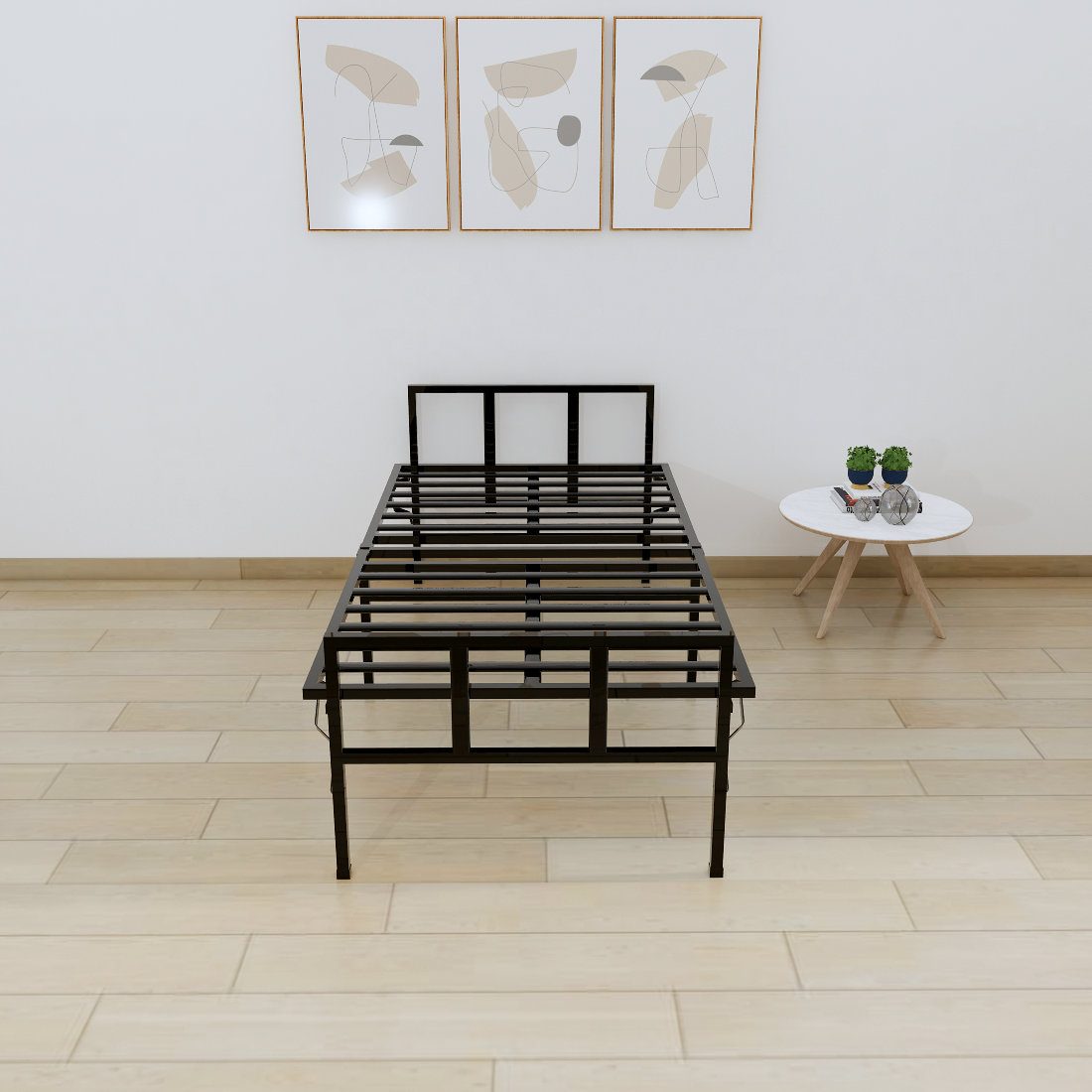 ARLAVYA Folding Metal Single Bed 6'X3'