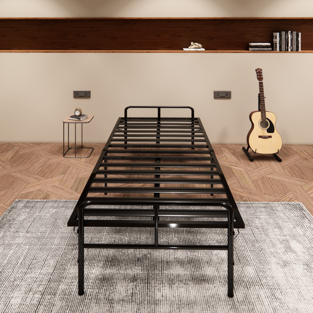 ARLAVYA Folding Metal Bed 6'X2'6"