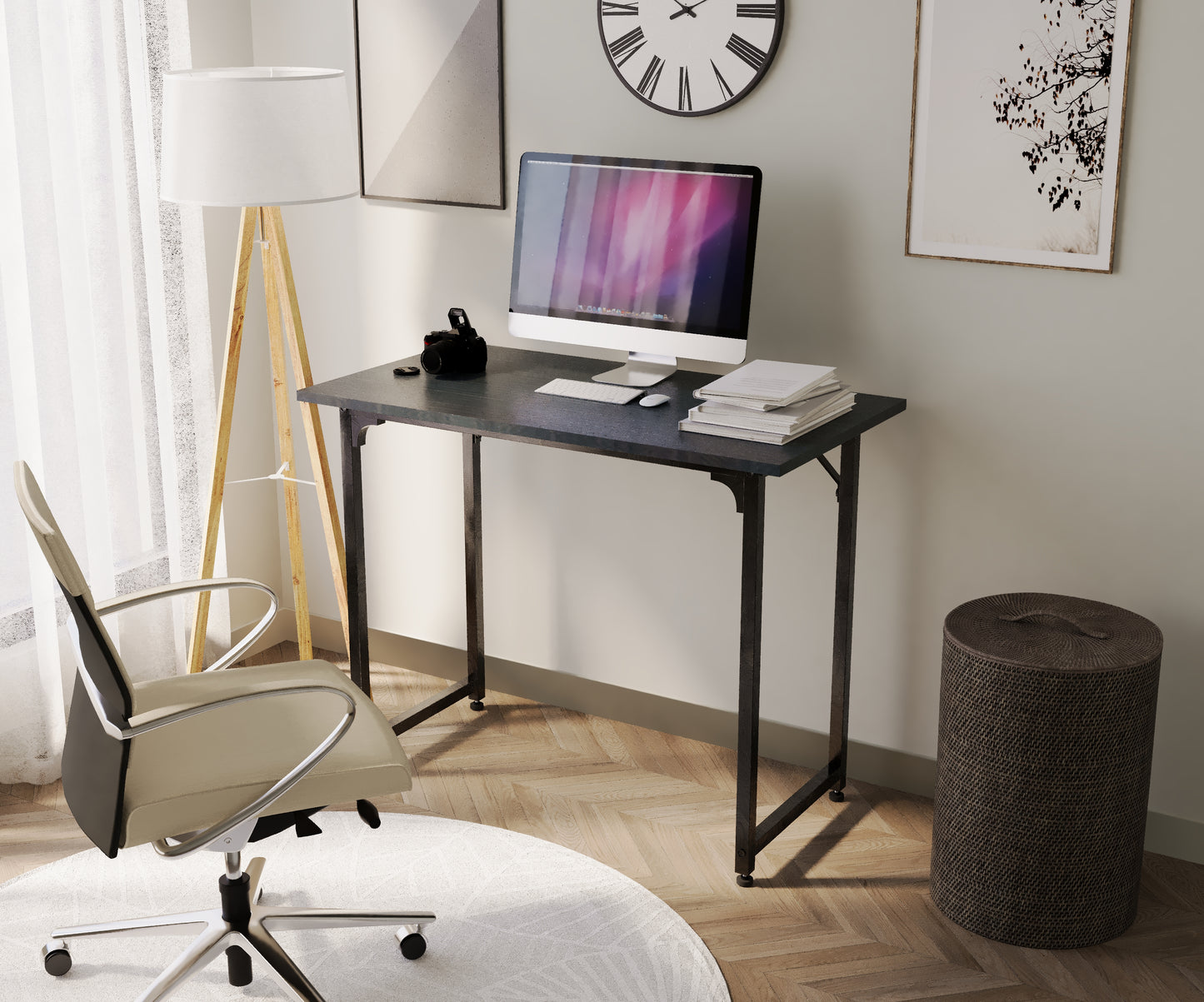 ARLAVYA Engineered Wood and Powder Coated 32"X19" Study, Office and Computer Table (Do-It-Yourself)
