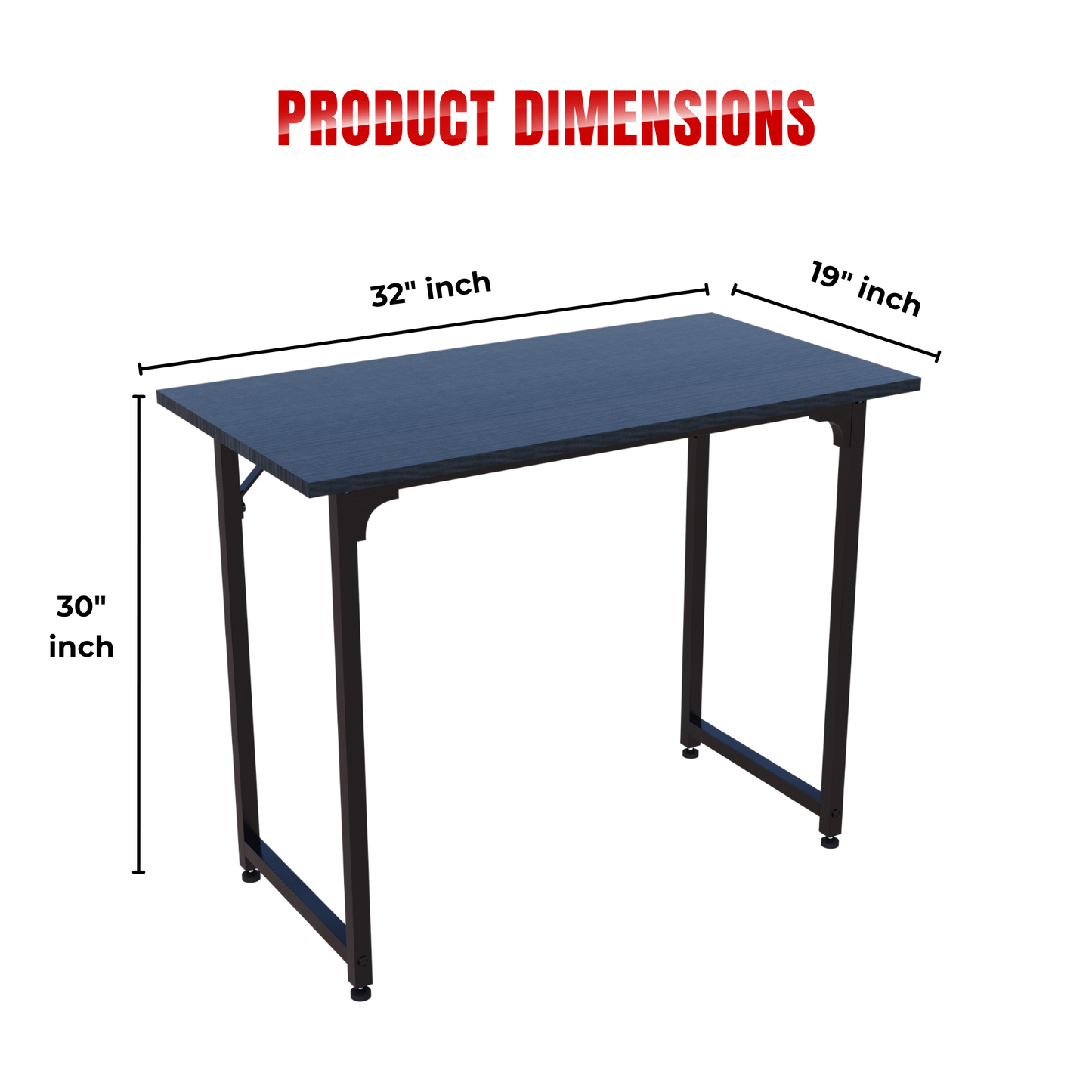 ARLAVYA Engineered Wood and Powder Coated 32"X19" Study, Office and Computer Table (Do-It-Yourself)