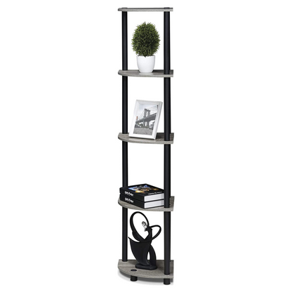 ARLAVYA Engineered Wood 5 Tier Floor Standing Corner Shelf (Do-It-Yourself)