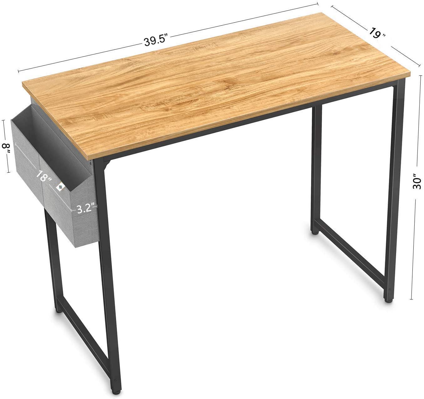 ARLAVYA Powder Coated and Engineered Wood Study and Office Table 40"X19" (Do-It-Yourself)