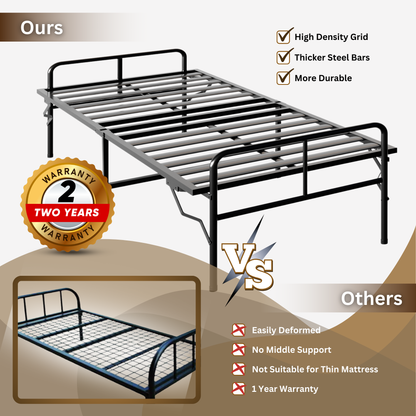 ARLAVYA Folding Metal Bed 6'X2'6"