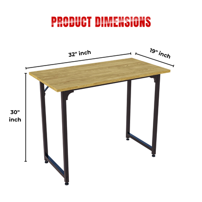 ARLAVYA Engineered Wood and Powder Coated 32"X19" Study, Office and Computer Table (Do-It-Yourself)