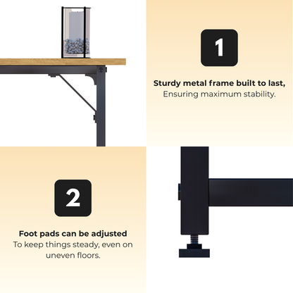 ARLAVYA Engineered Wood and Powder Coated 32"X19" Study, Office and Computer Table (Do-It-Yourself)