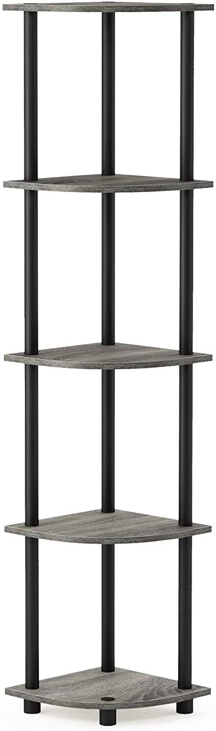 ARLAVYA Engineered Wood 5 Tier Floor Standing Corner Shelf (Do-It-Yourself)