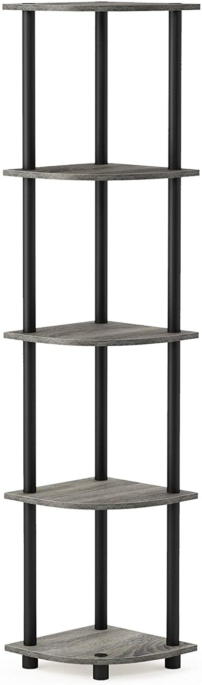 ARLAVYA Engineered Wood 5 Tier Floor Standing Corner Shelf (Do-It-Yourself)