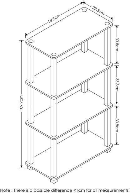 ARLAVYA Engineered Wood 4 Tier Storage Rack Display Shelf