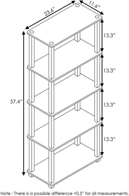 ARLAVYA Engineered Wood 5 Tier Storage Racks Display Shelf