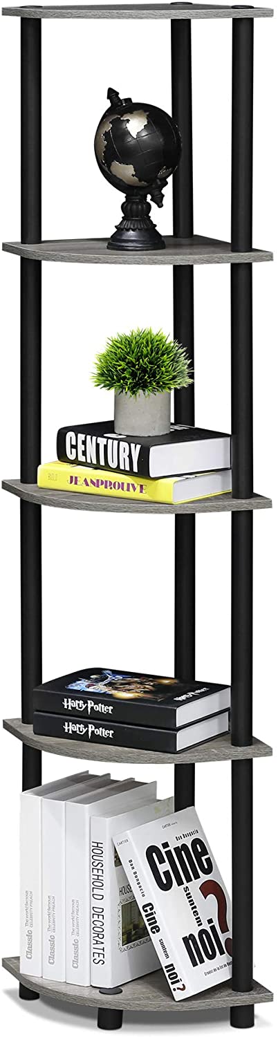 ARLAVYA Engineered Wood 5 Tier Floor Standing Corner Shelf (Do-It-Yourself)