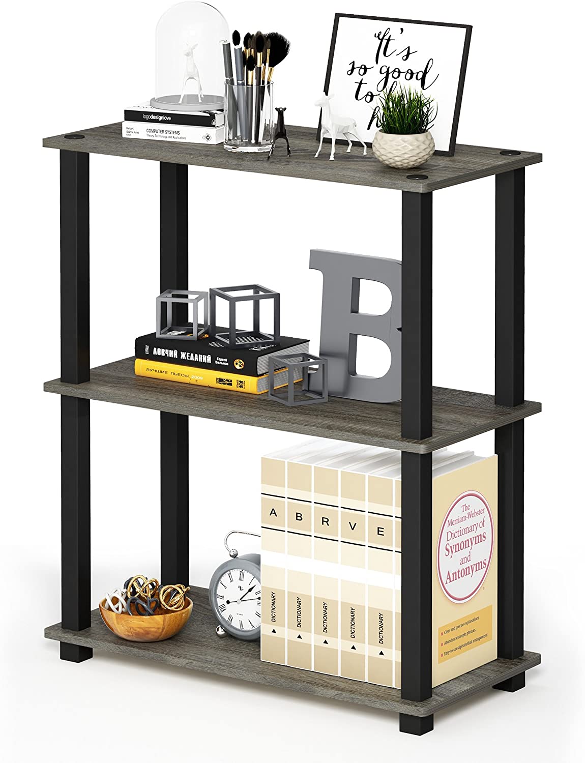 ARLAVYA Engineered Wood 3 Tier Storage Rack Display Shelf