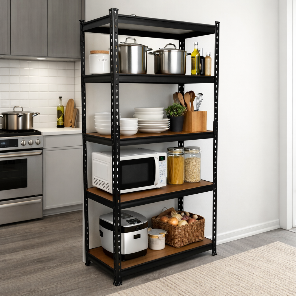 ARLAVYA Heavy Duty 5-Tier Multipurpose Adjustable Boltless Storage Rack and Shelves, Display Unit