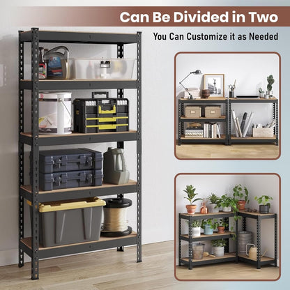 ARLAVYA Heavy Duty 6-Tier Multipurpose Adjustable Boltless Storage Rack and Shelves, Display Unit