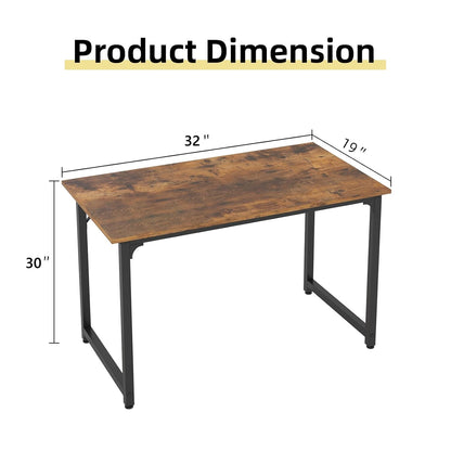 ARLAVYA Engineered Wood and Powder Coated 32"X19" Study, Office Table and Computer Table (Do-It-Yourself)