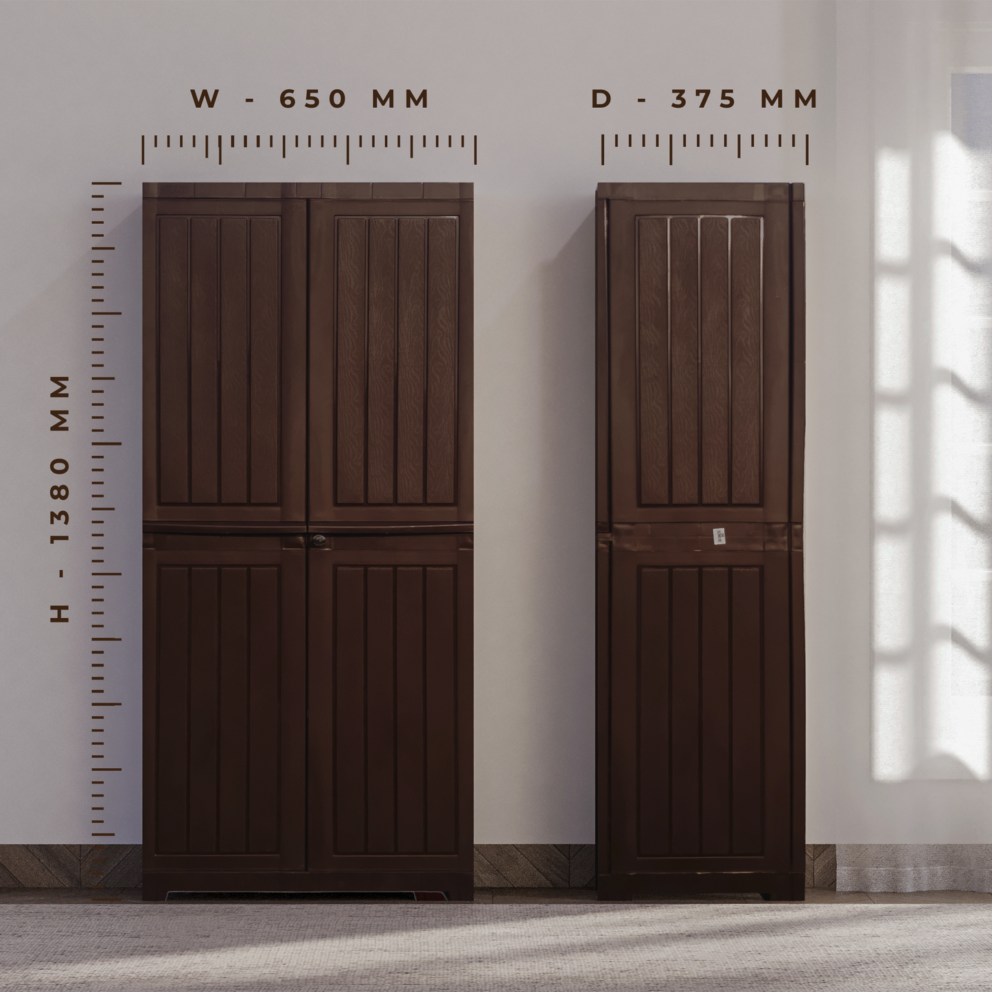 ARLAVYA EconoEdge 2 Premium Plastic Cupboard/ Wardrobe