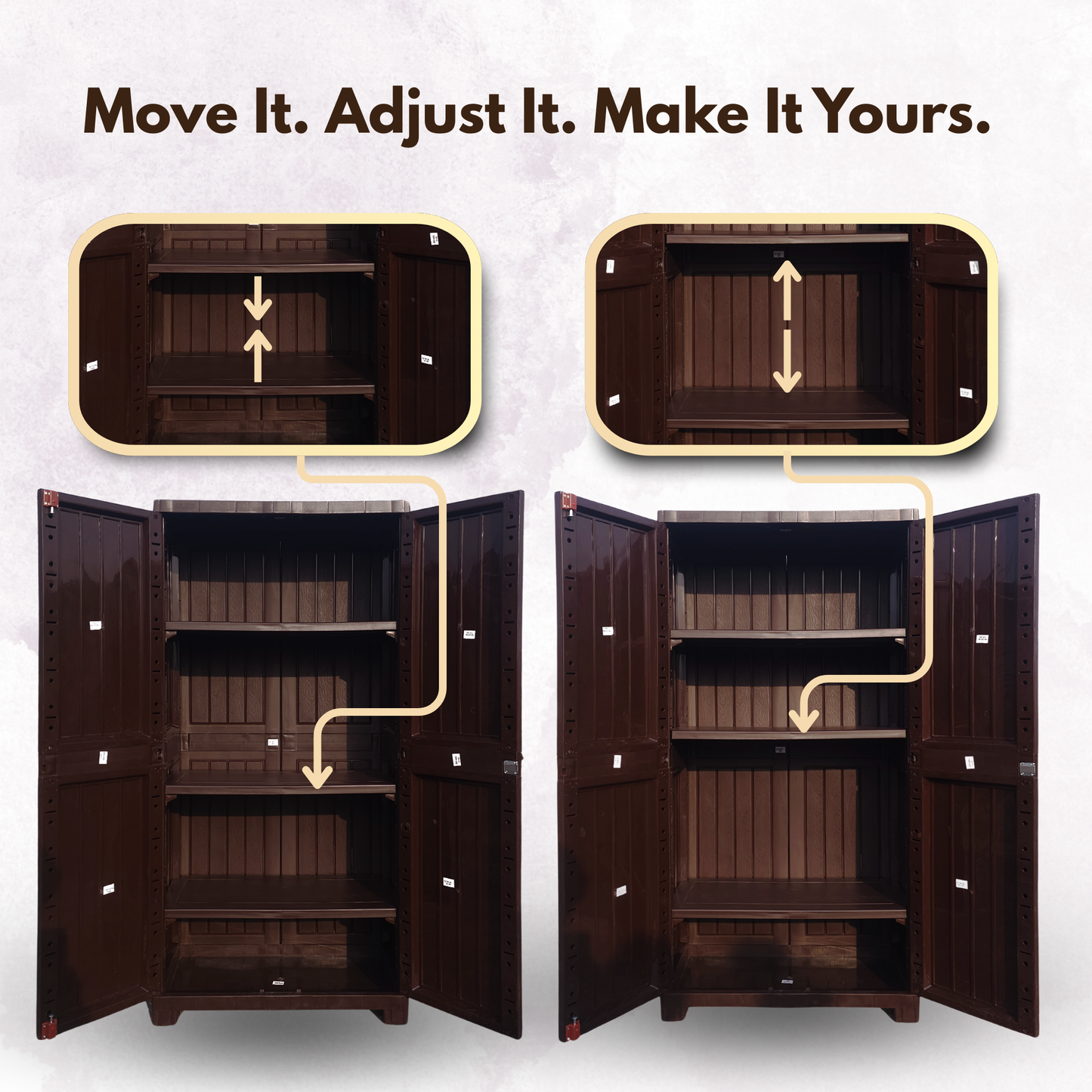 ARLAVYA EconoEdge 2 Premium Plastic Cupboard/ Wardrobe