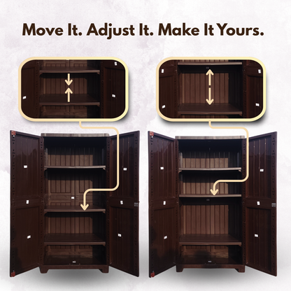 ARLAVYA EconoEdge 2 Premium Plastic Cupboard/ Wardrobe