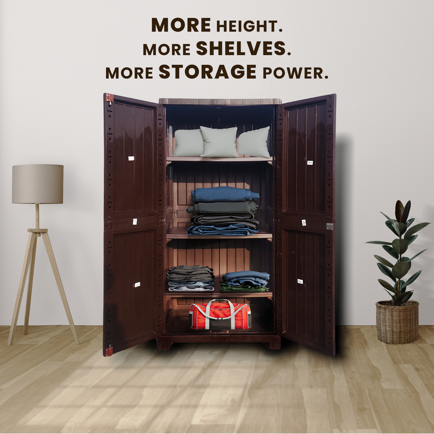 ARLAVYA EconoEdge 2 Premium Plastic Cupboard/ Wardrobe