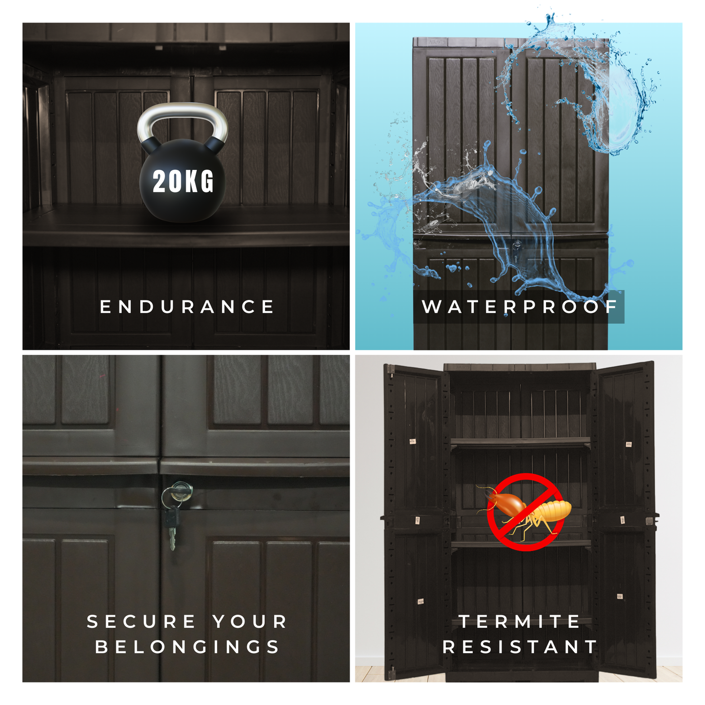 ARLAVYA EconoEdge 2 Premium Plastic Cupboard/ Wardrobe