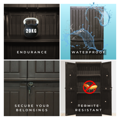 ARLAVYA EconoEdge 2 Premium Plastic Cupboard/ Wardrobe