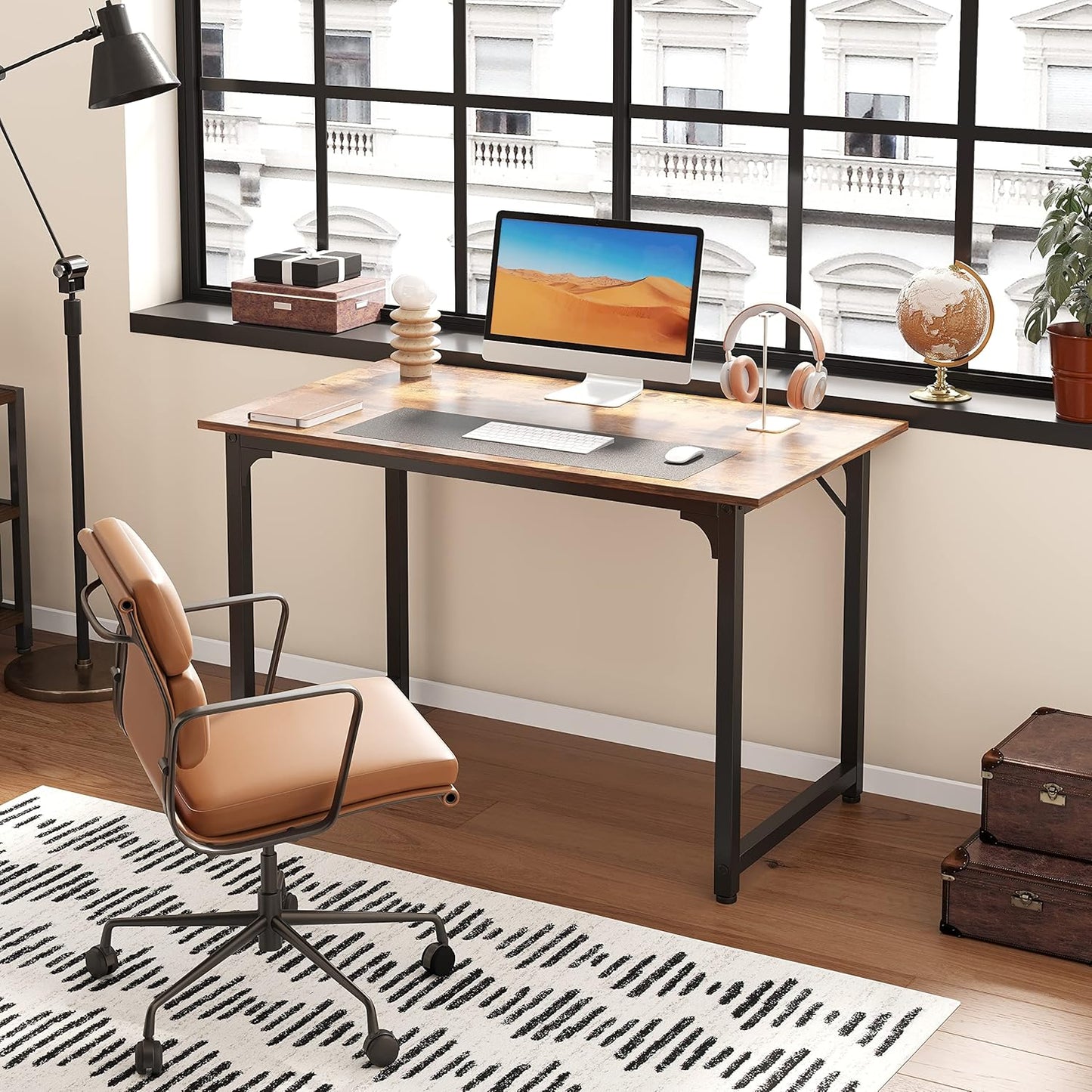 ARLAVYA Engineered Wood and Powder Coated 32"X19" Study, Office Table and Computer Table (Do-It-Yourself)