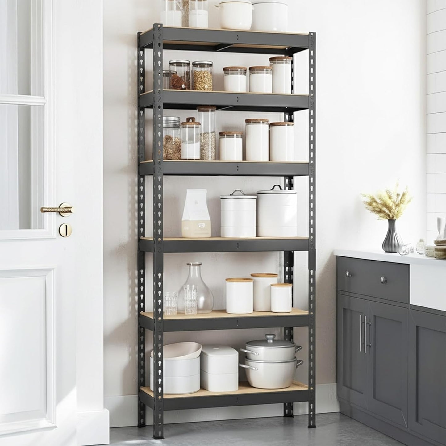 ARLAVYA Heavy Duty 6-Tier Multipurpose Adjustable Boltless Storage Rack and Shelves, Display Unit