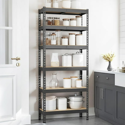 ARLAVYA Heavy Duty 6-Tier Multipurpose Adjustable Boltless Storage Rack and Shelves, Display Unit
