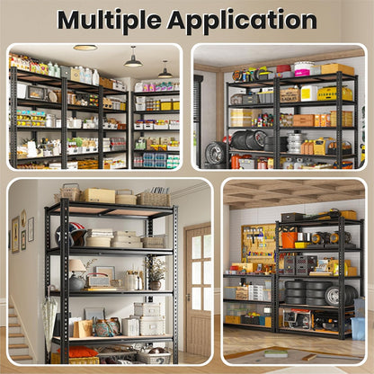 ARLAVYA Heavy Duty 5-Tier Multipurpose Adjustable Boltless Storage Rack and Shelves, Display Unit