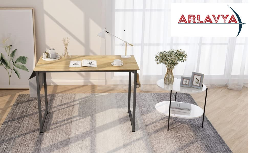 ARLAVYA Powder Coated and Engineered Wood Study and Office Table 40"X19" (Do-It-Yourself)